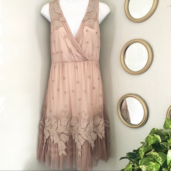 Anthropologie Dresses & Skirts - Anthropologie Yoana Baraschi Floral Dot Mesh Dress